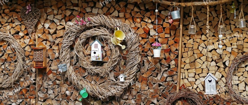 Nature Garden Garden Shed Wood Pieces Of Wood