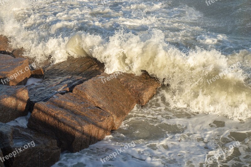 Ocean Beach Waves Crashing Waves Sea