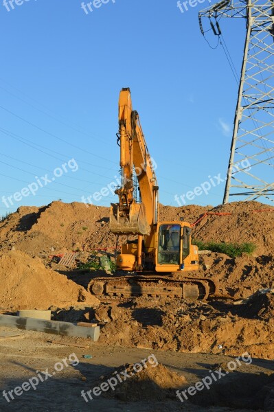 Excavator Construction Equipment Excavator Digs Sand Special Machinery