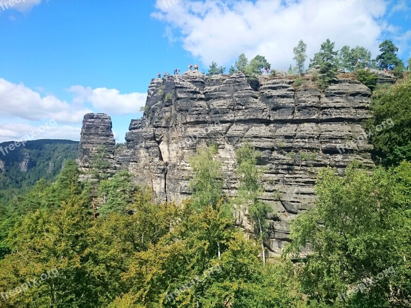 Czech Switzerland Czech-saxon Switzerland Mountains Travel Green