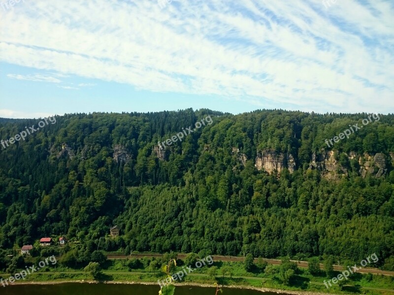 Czech Switzerland Czech-saxon Switzerland Travel Green Landscape