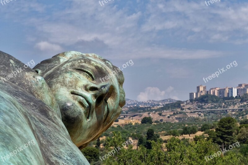 Sicily Agrigento Valley Temples Statue Bronze