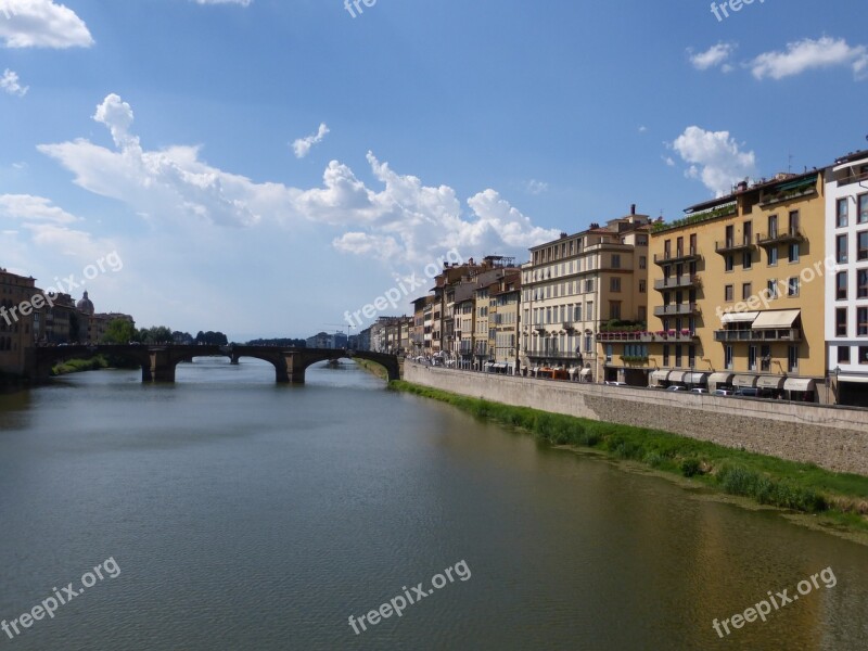 Italy Florence River Rivers Arno