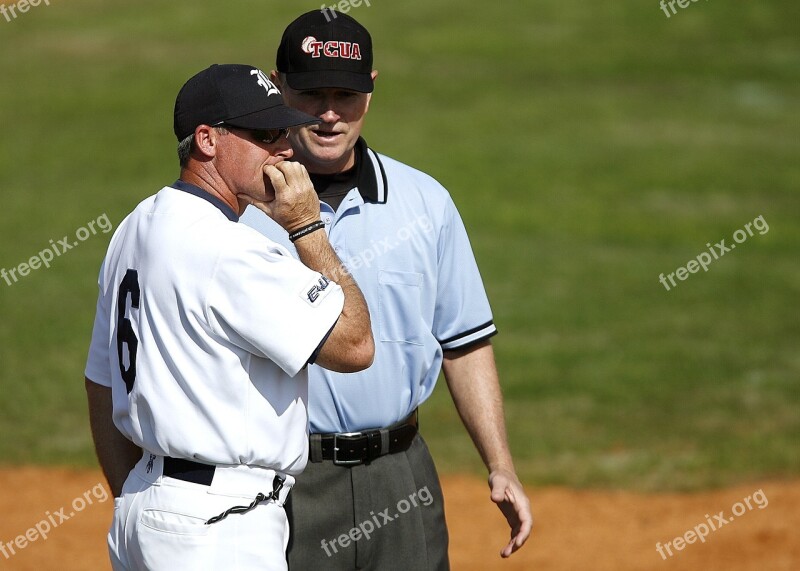 Baseball Umpire Coach Game Conference