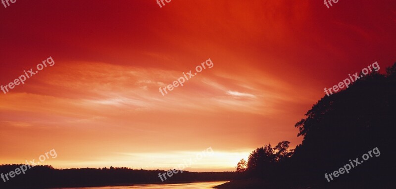 Sunset Sea Sunset Sea Abendstimmung Evening Sky