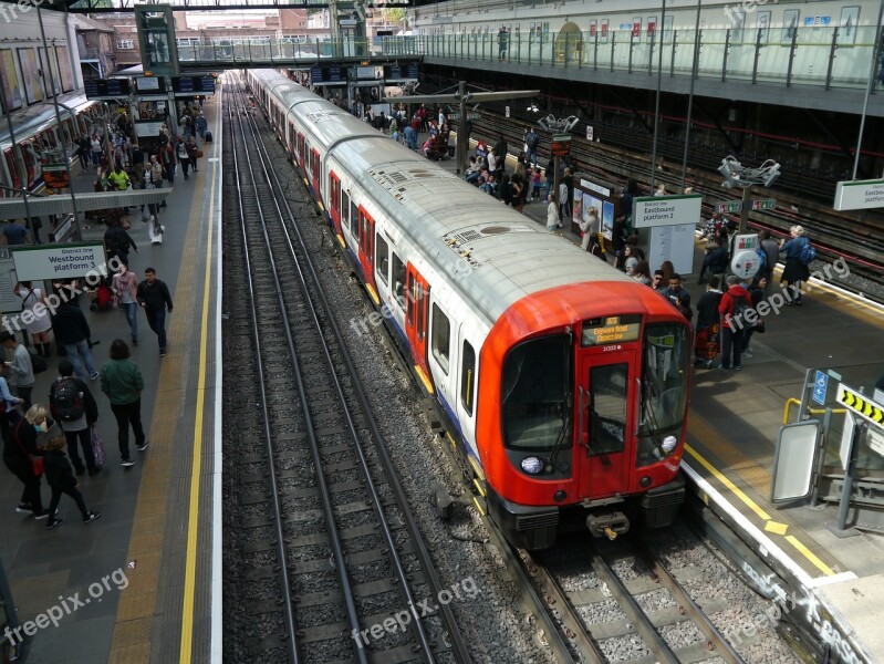 Tube Train London Undergound Railway Train Subway Train