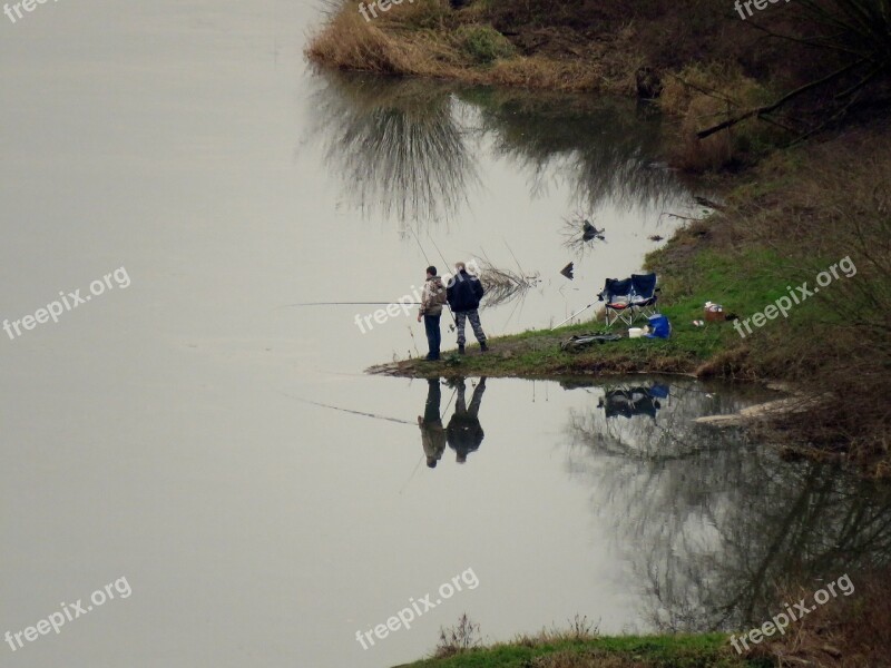 Angler Fisherman River Fishing Rod Water