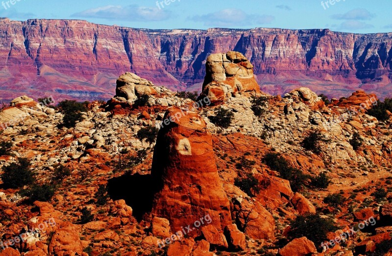 Grand Canyon Usa Rock Formations Red Rocks Southwest