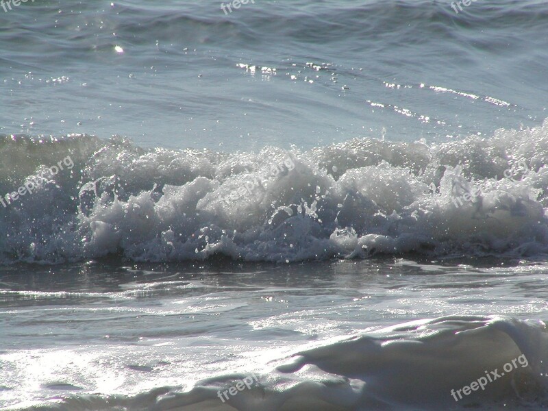 Waves Water Beach Rolling Seashore