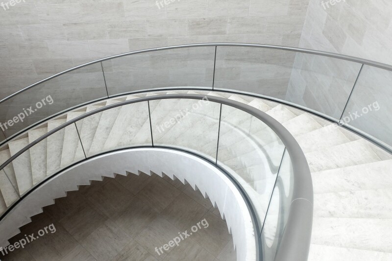 Mudam Luxembourg Architecture Staircase Free Photos