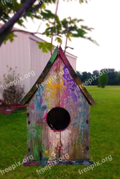 Birdhouse Bird House Wooden Hanging