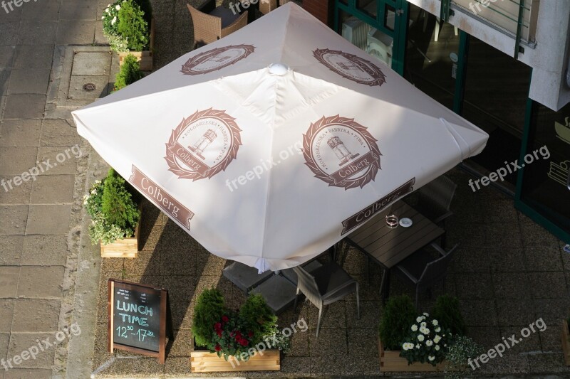 Restaurant Parasol Screen Gastronomy Chairs