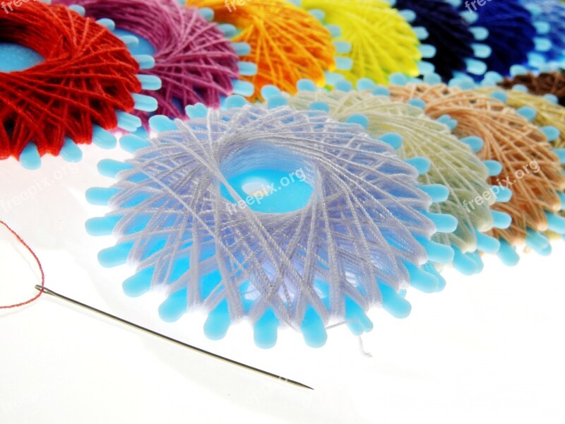 Thread Yarn Sew Needle Colorful