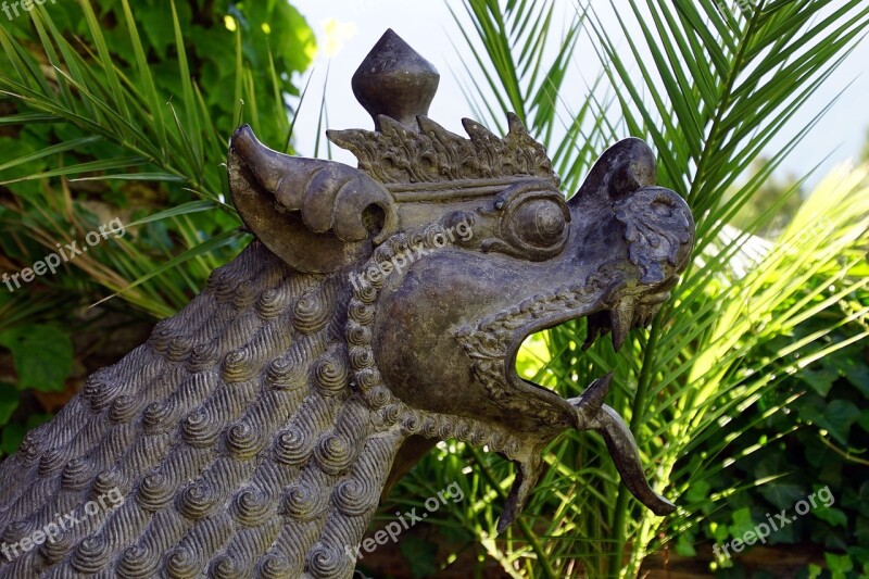 Dragon Lion Bronze Statue Sculpture