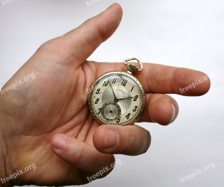 Pocket Watch Time Vinatge Face Chain