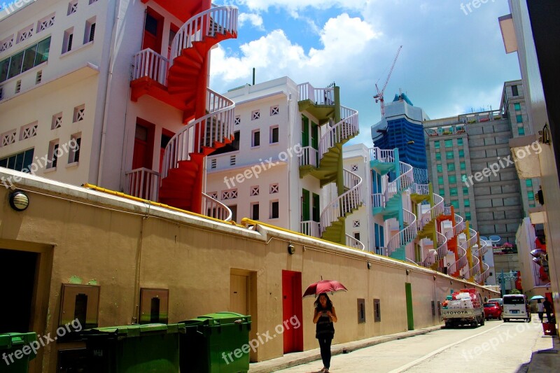 Stairs Singapore Road City Architecture