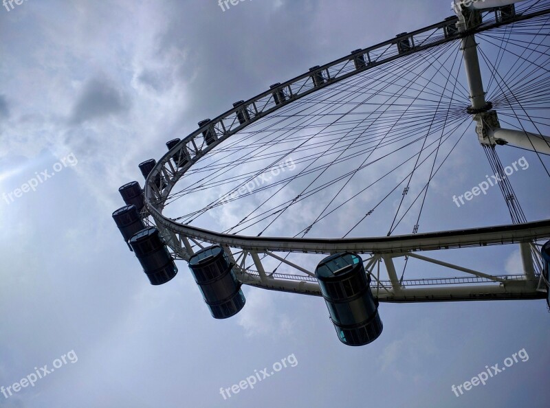 Wheel Singapore Clouds Dark Asia