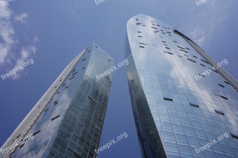 Singapore Skyscraper Glass City Architecture