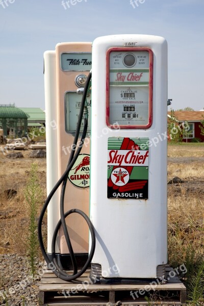 Petrol Stations Antique Gas Pump Washington Refuel