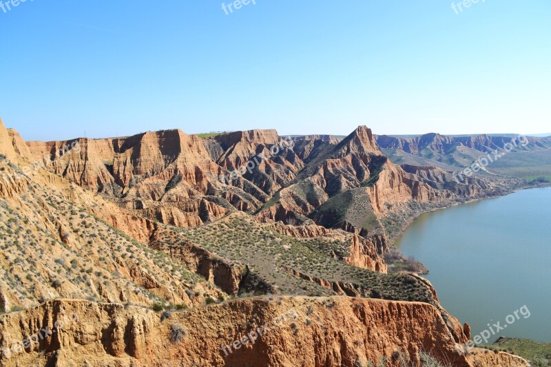 Nature Castile La Mancha Landscape Mountain View