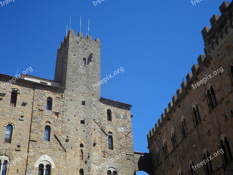 Volterra Palace Building Medieval Architecture