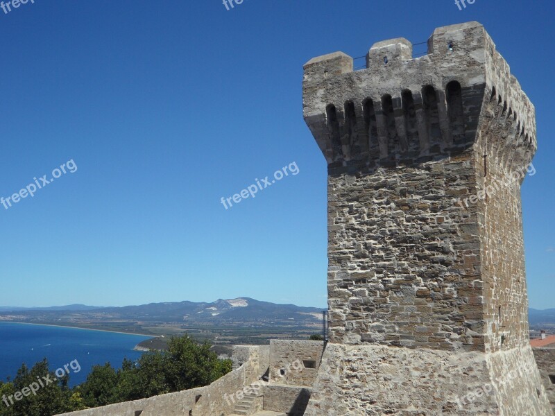 Populonia Gulf Of Baratti Castle Fortress Knight's Castle