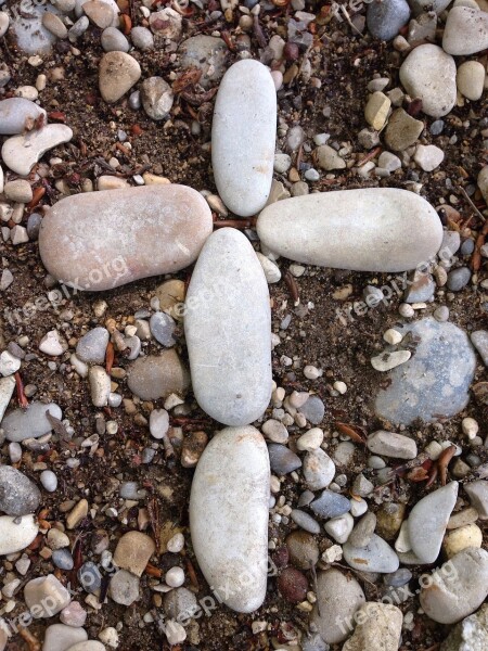 Religion Cross Pierre Pebbles Christianity