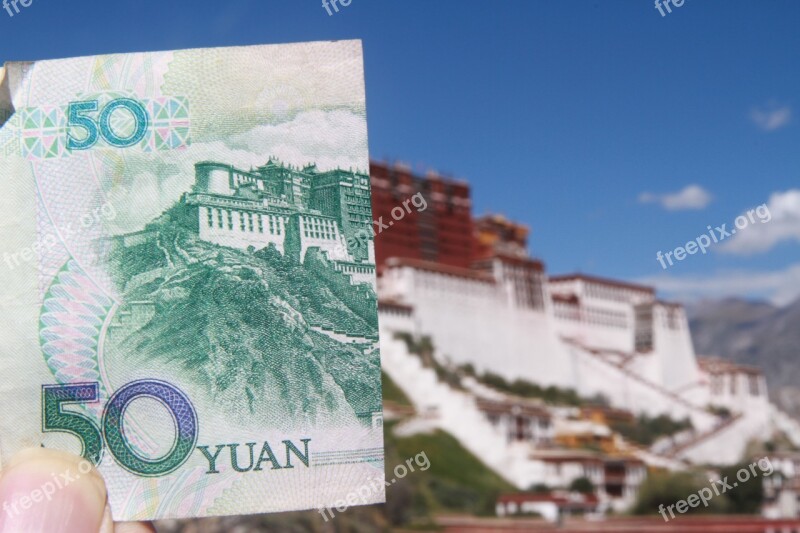 The Potala Palace Renminbi Coincidence Free Photos