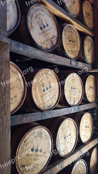 Wooden Whiskey Barrels Woodford Reserve Bourbon