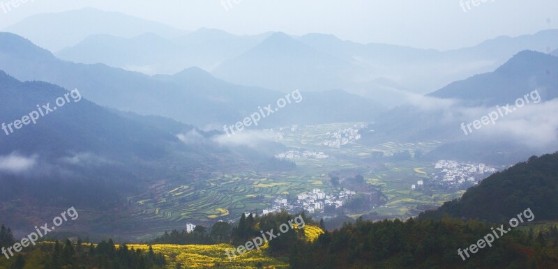 Valley Countryside Mountain Village Free Photos