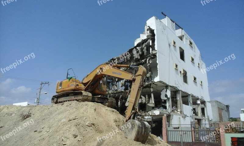 Construction Destruction Machinery Earthquake Blanket