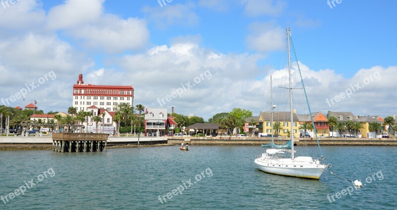 St Augustine Florida Landscape River Front Scenic View