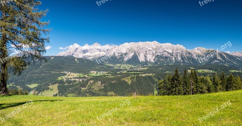 Nature Dachstein Austria Mountains Landscape