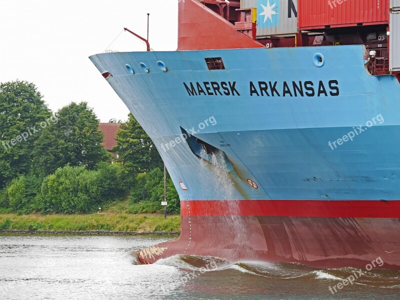 North America Transit Freighter Bow Wave Bank