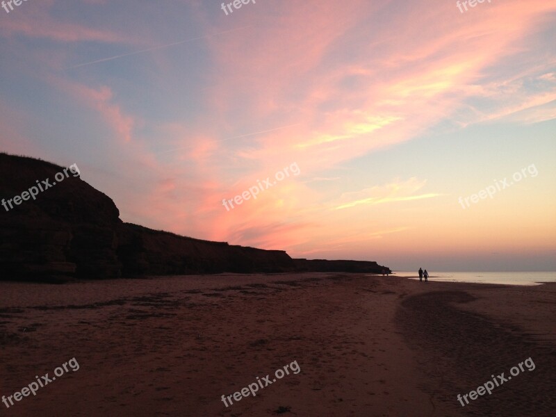 Pei Prince Edward Island Canada Sunset Shore