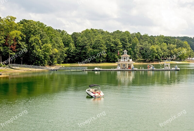 Lake Lanier Lake Water Sky Nature