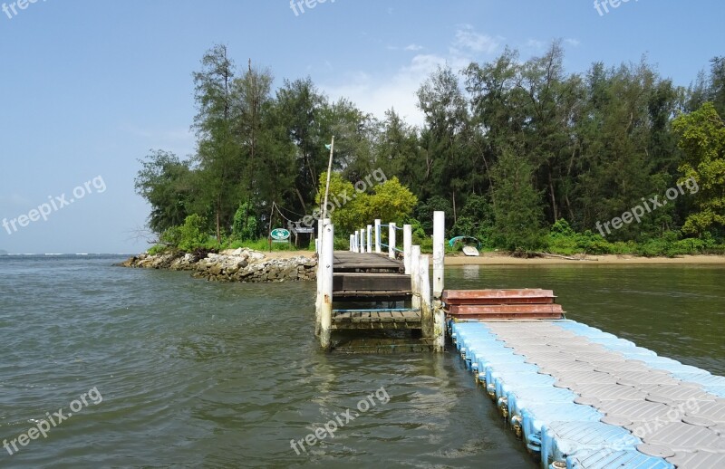 Jetty Pier Walkway Estuary Kali