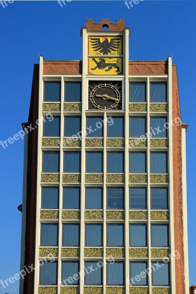 Town Hall Düren Building Town Hall Clock Coat Of Arms