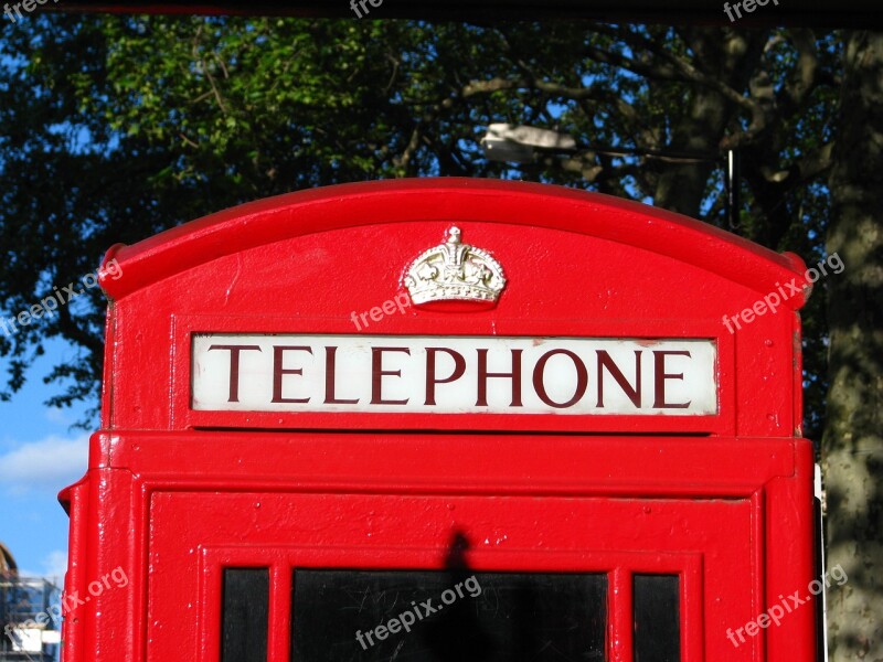 Uk London Telephone Booth Red