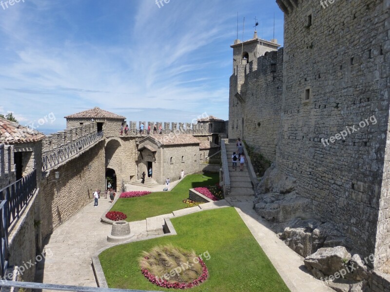 San Marino Castle Architecture Buildings Free Photos