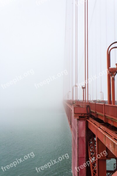 Golden Gate Bridge Red Fog Dis