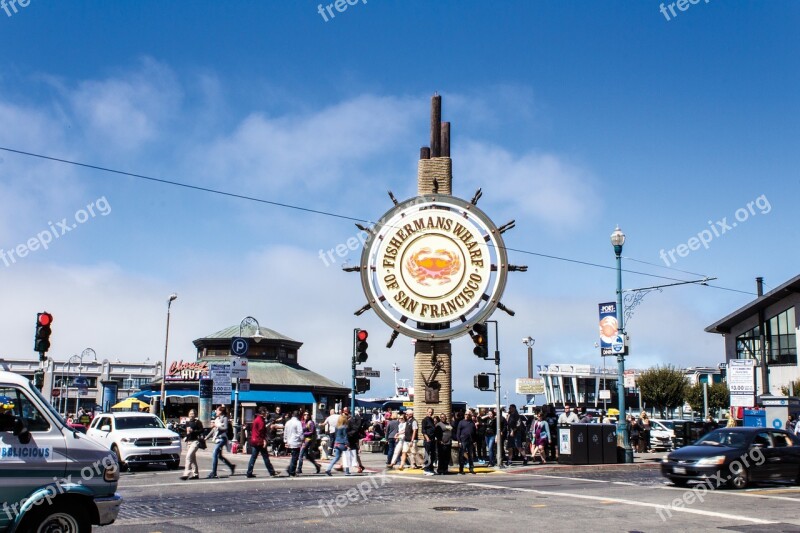 Port San Francisco Fishermans Wharf Free Photos