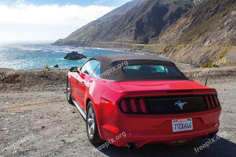 View Drive West Coast California Ford Mustang