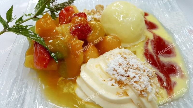 Ice Fruits De Dessert Frozen