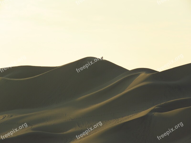 People Desert Dune Sand Walk