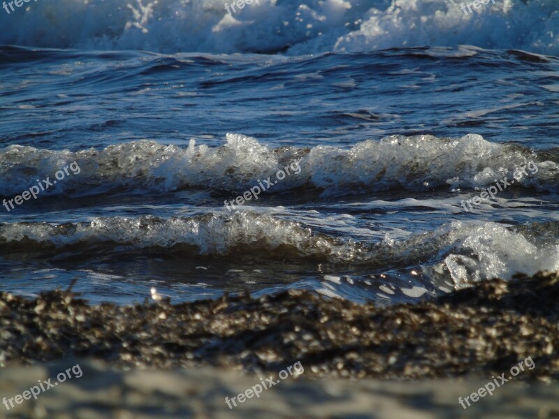 Sea Waves Beach Rocks Sand