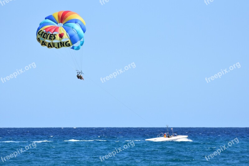 Parasailing Sports Sea Ocean Action