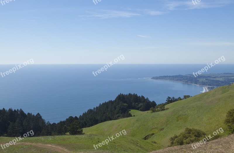 Mount Tam Stinson Beach Pacific Ocean Grass