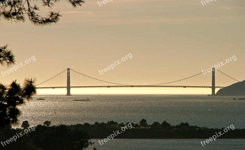 Fog Bank Golden Gate Francisco California Golden