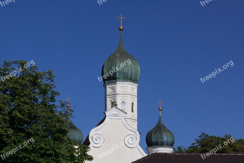 Church Steeple Onion Dome Copper Roof Cross